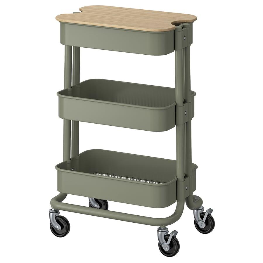 Oak & Aura's Trolley With Lid,28x38x61 Cm