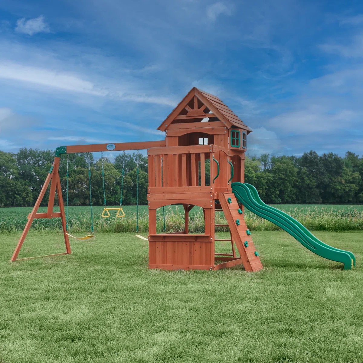 Oak & Aura's Cedar Wood Climbing Frame