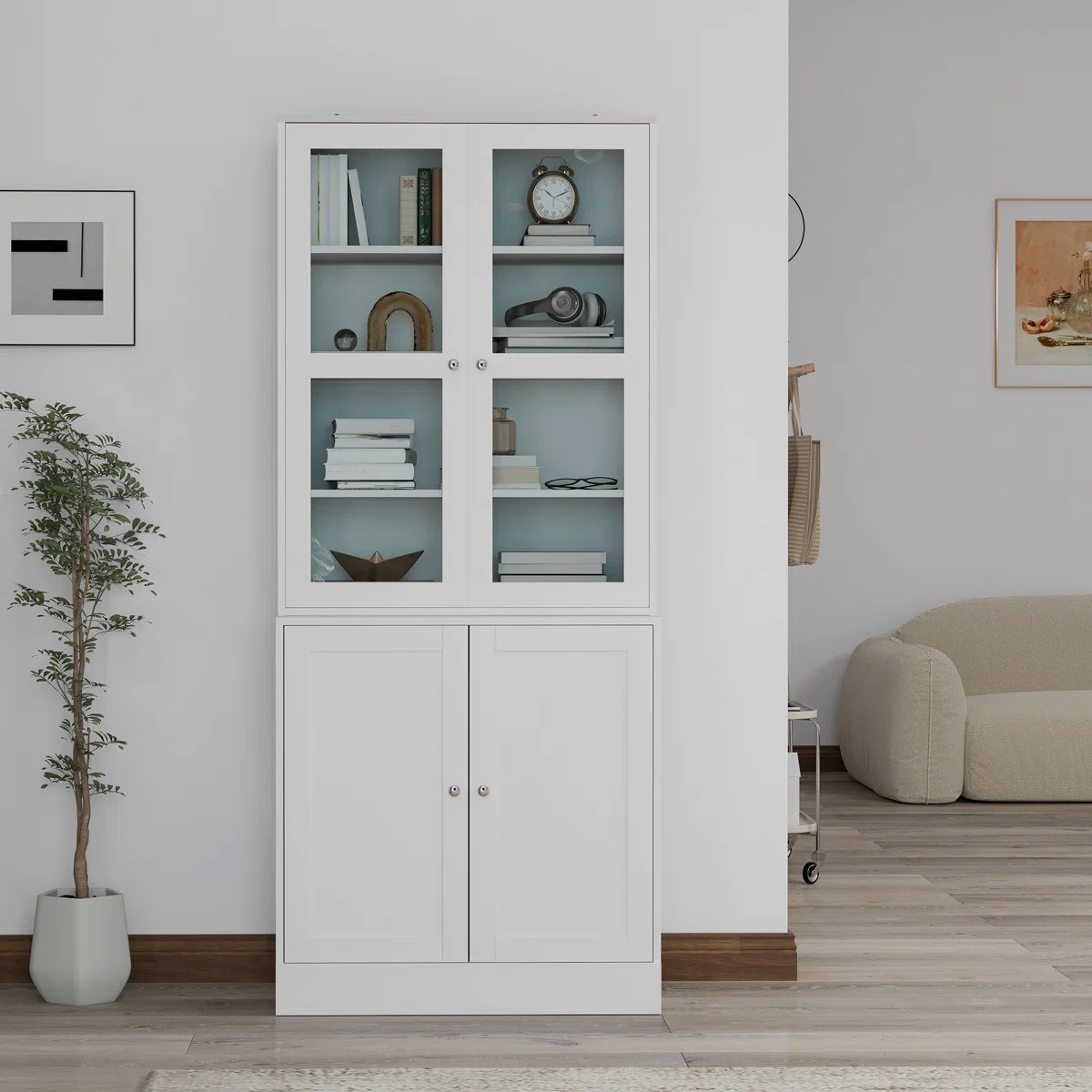 Oak & Aura's 178.5cm H x 76cm W Cube Bookcase